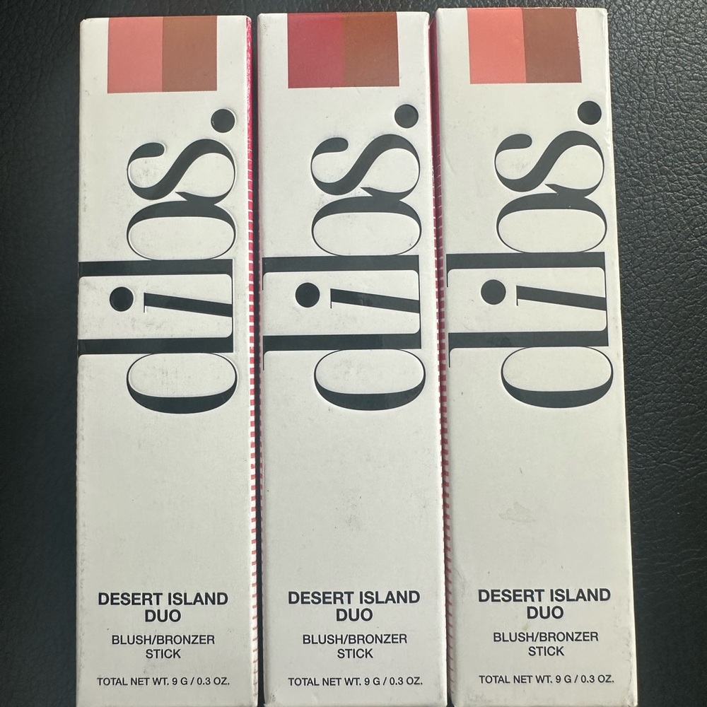 Dibs Desert Island Duo Blush/Bronzer Stick - Pink, Brown, Tan